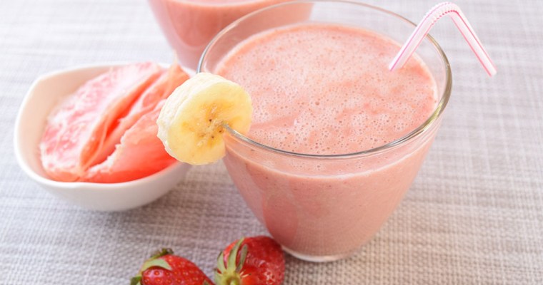 Grapefruit Banana Strawberry Smoothie Recipe – Vegan