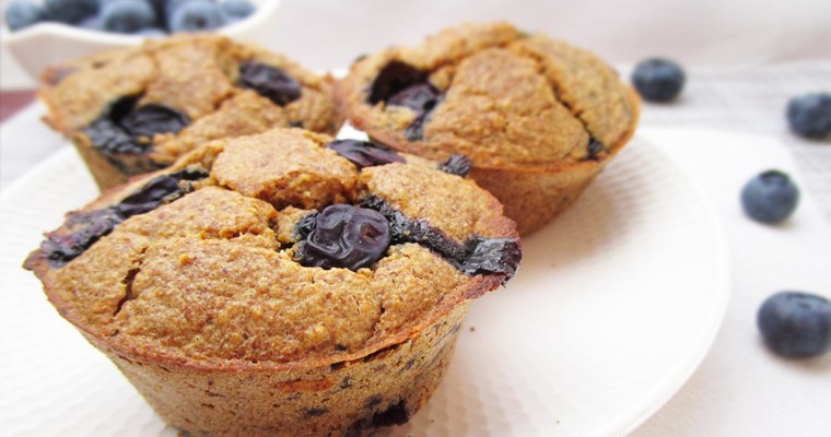 Vegan Blueberry Oat Muffins