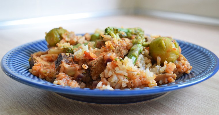Asparagus & Tofu Rice Pilaf