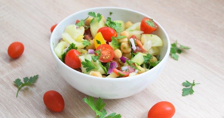 Chickpeas Salad with Cherry Tomatoes