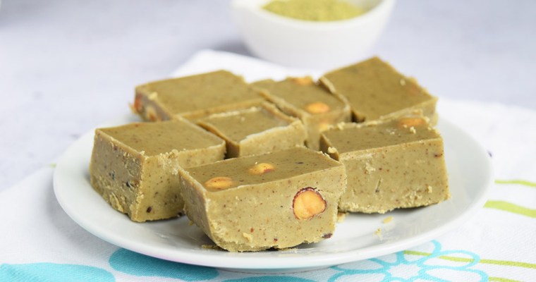 Matcha and Hazelnut Fudge