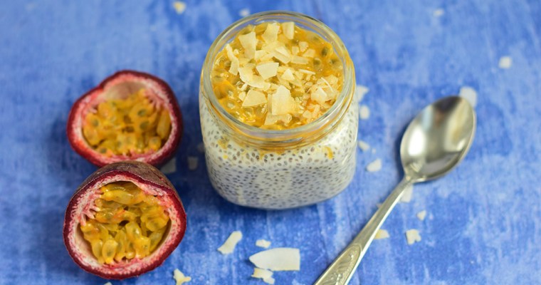 Coconut and Passion Fruit Chia Pudding